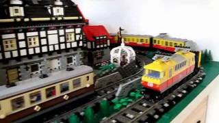 Classic 12V LEGO® train 7740 running on Power Functions [upl. by Adnerb]