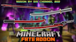 Minecraft Pe Sword Mod  Fate Addon Update  Mod For Minecraft Pe [upl. by Hallerson]