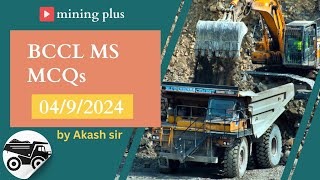 BCCL mining sirdar MCQ  Mine legislation  EMT  Mining Plus [upl. by Neelac]