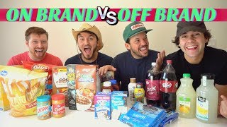 NAME BRAND vs GENERIC FOOD Blind Taste Test [upl. by Aneehs297]