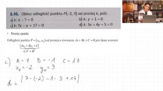846 Oblicz odległość punktu od prostej Jak policzyć odległość punktu od prostej Rozszerzenie [upl. by Ardelia]