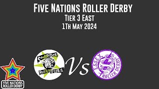 Cambridge Rollerbillies Vs Essex Roller Derby  Five Nations Roller Derby 2024 [upl. by Enidan]