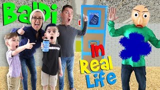 Baldis Basics Game IN REAL LIFE With BSODA FUNhouse Family [upl. by Rosina690]