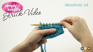 Strickvideo Abnahme ssk [upl. by Wolram]