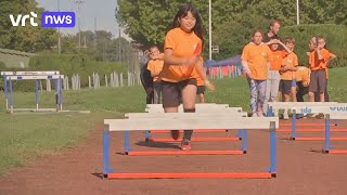 Kinderen krijgen workshop atletiek in Koning Boudewijnstadion tijdens Memorial Van Damme [upl. by Gnous]