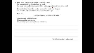 GCSE Statistics  Capture recapture revision [upl. by Isoj242]