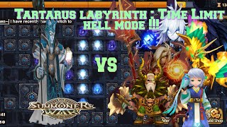 Summoners War  Tartarus Labyrinth  Time Limit  Halphas Hell Mode [upl. by Rafiq712]