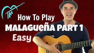 Easy Malagueña For Guitar Tutorial For Beginners Part 1 [upl. by Glaab328]