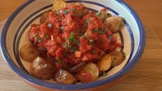 Patatas Bravas with Chorizo Recipe  MYVIRGINKITCHEN [upl. by Adaha998]