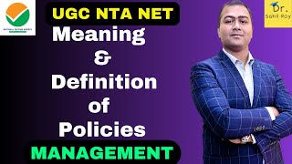 Policies  What are Policies   Meaning and Definition of Policies [upl. by Nedgo797]