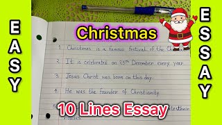 10 Lines on Christmas Essay on Christmas  Christmas Essay in English Paragraph on Christmas [upl. by Gilba]