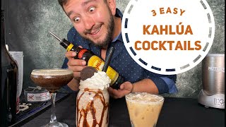 3 Kahlua Cocktail Recipes  How to make Mudslide White Russian amp Espresso Martini  ALCOHELLO [upl. by Imuya]