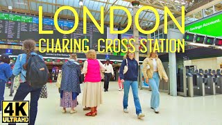 Charing Cross Railway Station walking tour  London walk in 4K [upl. by Mamoun]