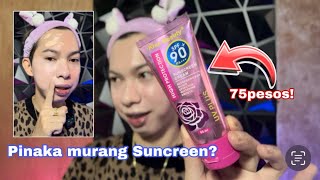 KISS BEAUTY SUNSCREEN CREAM SPF90  REVIEW [upl. by Hsima]