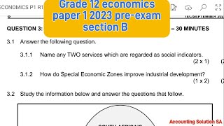 Grade 12 Economics Paper 1 2023  Section B Exam Preparation [upl. by Kandace261]