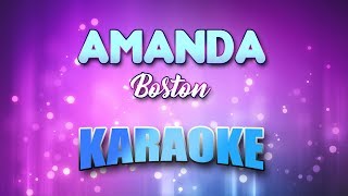 Boston  Amanda Karaoke amp Lyrics [upl. by Odidnac465]