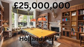 £25000000 Holland Park Detached House  London Real Estate [upl. by Ainalem]