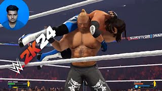 Brock Lesnar vs Aj Styles Full Match on Survivor Series Hindi Gameplay WWE 2K24 PC [upl. by Lebatsirhc484]