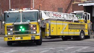 Baltimore City Fire Department Truck 16 and Engine 13 Responding [upl. by Norraa]