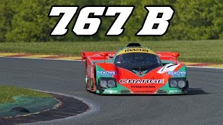 Mazda 767B screaming 4 rotor at Spa Classic 2014 incl idle  revving [upl. by Meda326]