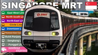 🇸🇬 Singapore MRT amp LRT  All the Lines 2022 4K [upl. by Ahsita254]