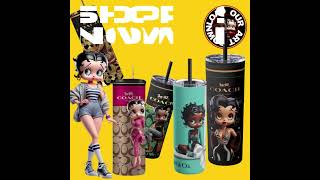 20oz Skinny Tumbler Wrap Sublimation Printable PNG Wallpaper Betty Boop etsyshop diy [upl. by Derdlim]