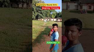 Beginners Round Arm Bowling Training badalnishad shorts crickettraining [upl. by Giltzow547]