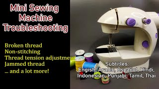 How to troubleshoot mini sewing machine  Tutorials Tips and Tricks [upl. by Nehgam]