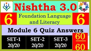 Nishtha 30 module 6 quiz Answers in English Module 6 quiz Answers Foundation Language and Literacy [upl. by Nylekoorb]