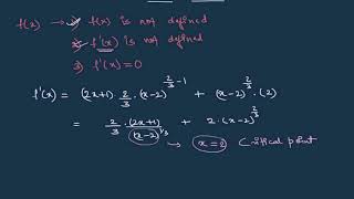 Critical points  Application of derivatives Hindi [upl. by Inigo]