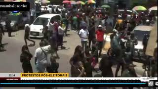 Manifestantes paralisaram a baixa da Cidade Maputo por 15 minutos [upl. by Shewmaker706]