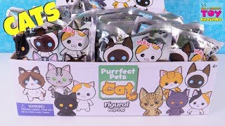 Purrfect Pets Cat Figural Keyrings Full Box Opening Toy Review  PSToyReviews [upl. by Dowzall]