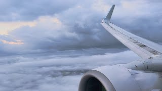 Stormy Sunset Arrival into Charlotte North Carolina 4k 60 HDR [upl. by Eyllib]