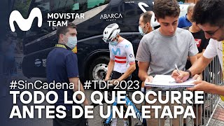 SinCadena ¿Qué Ocurre antes de una Etapa del Tour de Francia  Movistar Team  2023 [upl. by Tammara]