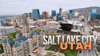 Salt Lake City Utah  2024  4K Drone Footage [upl. by Alexio967]