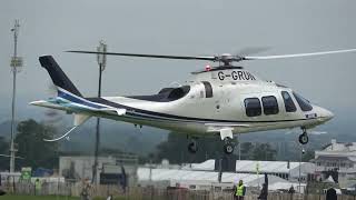 AW109 GGRUN  NEW AIRCRAFT  LANDING AT EPSOM DOWNS RACECOURSE HELIPORT 0162024 [upl. by Shields]