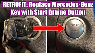 RETROFIT How to install MercedesBenz Engine Start Stop Button replacing key in few simple steps [upl. by Akisey690]