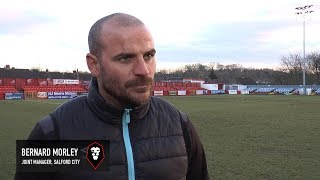 Alfreton Town 23 Salford City  Bernard Morley postmatch interview [upl. by Annahtur426]