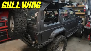 DIY Gullwing Window For Under 90  Jeep XJ Winter Build Series Episode 5 [upl. by Suoirred597]