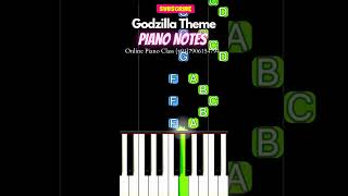 GODZILLAS THEME  EASY Piano Tutorial shorts tiktok synthesia pianotutorial godzilla beginner [upl. by Dazhehs218]