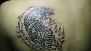 សាក់យ័ន្តBuntheng Tattoo  khmer Sak yant [upl. by Ymmot994]