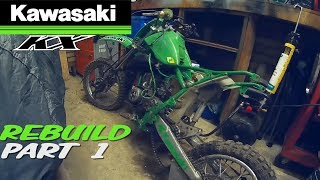 Kawasaki KX 60 Restoration  Tear Down Ready To Rebuild P1 [upl. by Chuipek99]