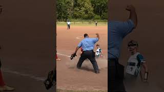 shorts Epic Pitcher Save at Home Plate 😱🥎 [upl. by Adni648]