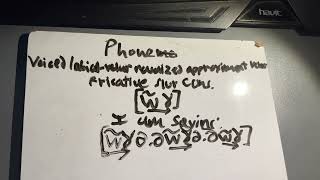 Phone w̃͢ɣ voiced labialvelar nasalized approximant velar fricative slur consonant [upl. by Alicia]