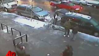 Beating of Homeless Man Over Beer Caught on Tape [upl. by Awjan]