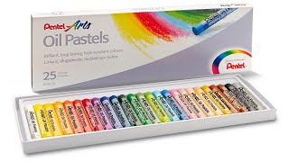 Pentel Oil Pastel Poster Making Contest 25 Colors Set [upl. by Aillij613]