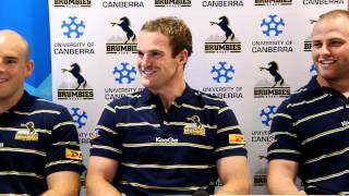 Brumbies ViceCaptains Stephen Moore Pat McCabe and Dan Palmer speak about 2012 [upl. by Yuri78]