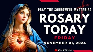 HOLY ROSARY FRIDAY ❤️ Rosary Today  November 01 ❤️ Sorrowful Mysteries [upl. by Mayce926]