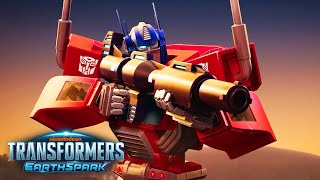 Optimus Prime Takes Aim  Transformers EarthSpark  Animation  Transformers Official [upl. by Aicnetroh]