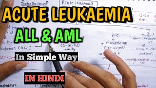 Acute Leukaemia  Acute Lymphoblastic Leukaemia ALL and Acute Myeloid Leukaemia AML  In hindi [upl. by Sparks27]